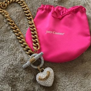 Juicy Couture Blinged out heart necklace
